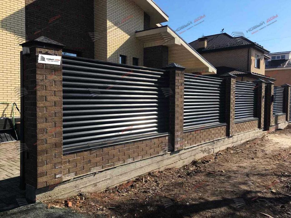 Забор жалюзи горизонтальный