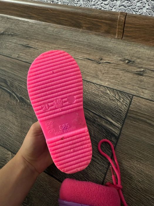 Сапожки резиновые на девочку 21 размер