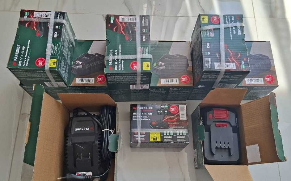 Батерии 20V 2Ah, 4Ah + зарядно PARKSIDE X20V TEAM - Нови