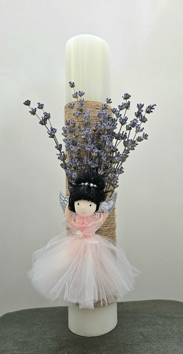 Lumanare botez fetita Printesa si levantica