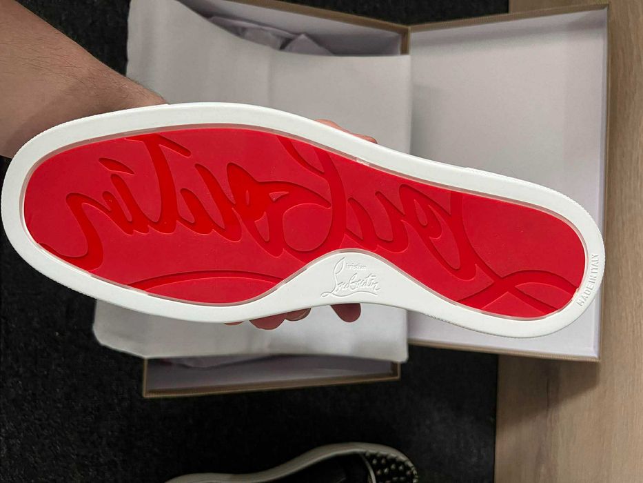 Christian Louboutin Louis Junior Spikes Orlato Flat Black