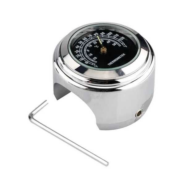 Моточасовник термометър часовник за мотор колело кормило алуминиев