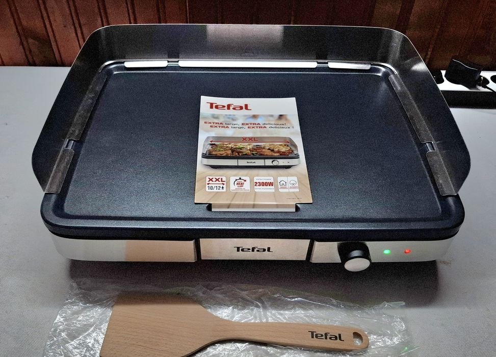 Tefal електрическа скара Maxi Plancha CB690, черен/стомана, 2.300W