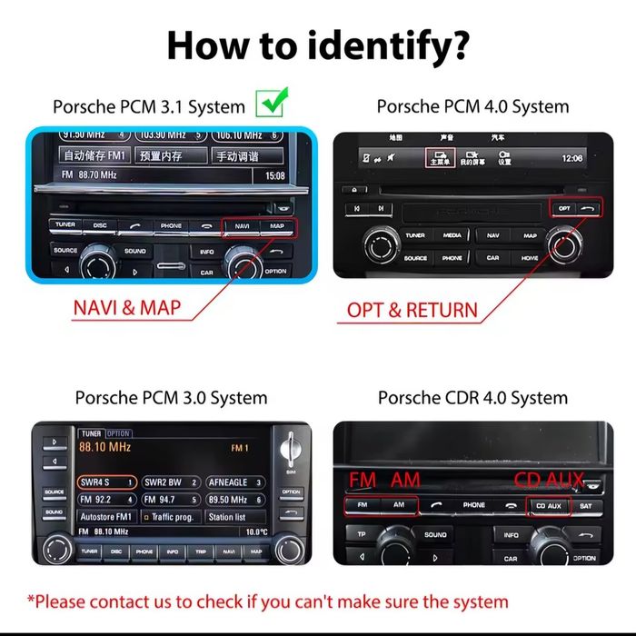 AndroidAuto / Apple CarPlay Porsche Cayenne PCM 3.1