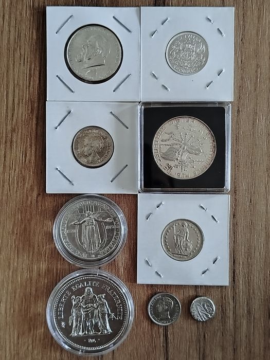Монеты серебрянные,разных стран.