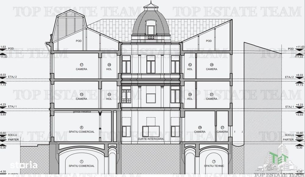 Hotel 61 camere in Centrul Vechi, cu proiect pentru restaurare