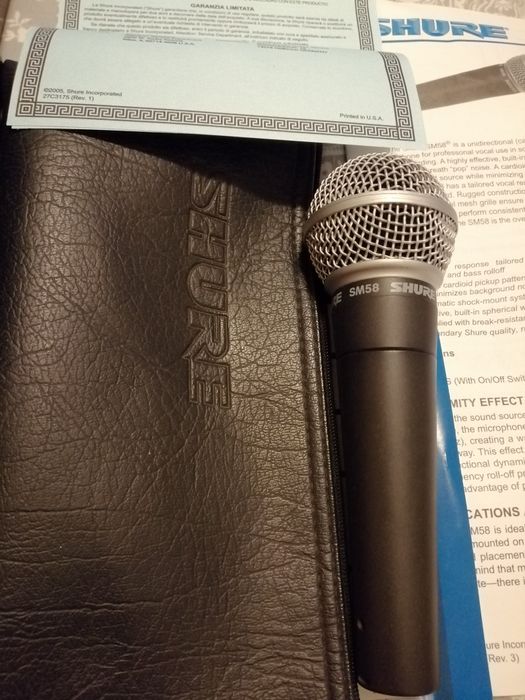 Microfon Profesional Original Shure SM58 cardioid Made in Mexic 2005
