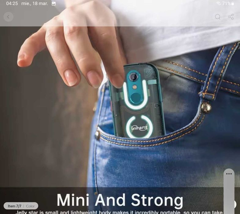 Unihertz Jelly Star,3′′inch,mic,8GB ram,256GB rom,nou,SIGILAT,garantie