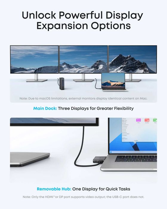 Anker Nano - докинг станция  13 в 1 USB-C PD Media Hub, със 140W захранване
