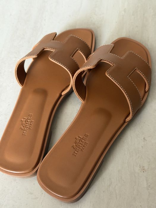 Шлепанцы Hermes оригинал кожа