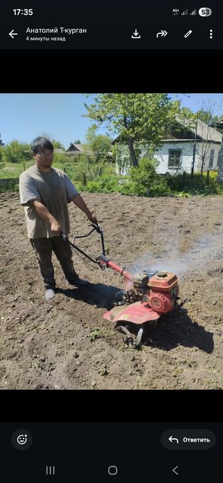 Вспашка огородов, дач мотоблоком