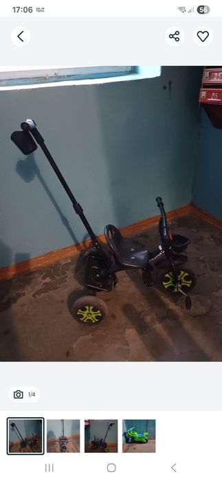 Велосипед детский и горка