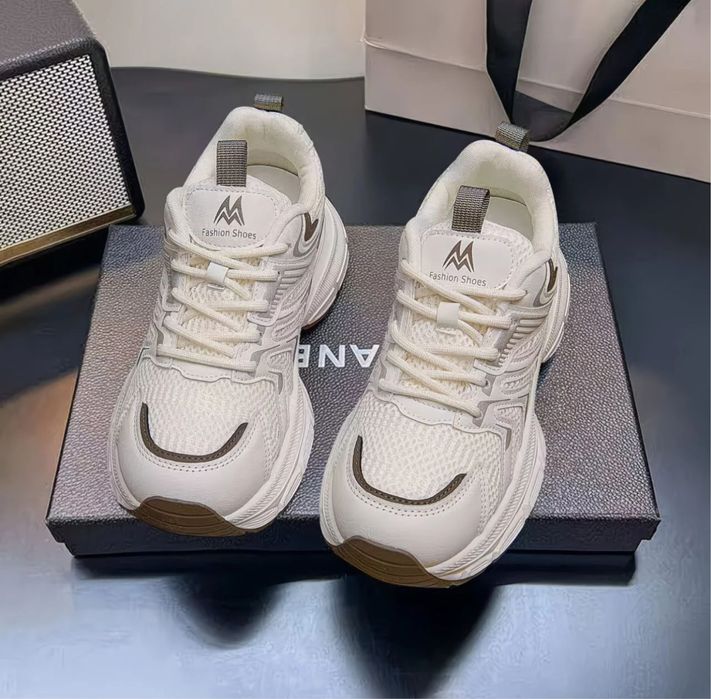 Кроссовки бежевый, белый