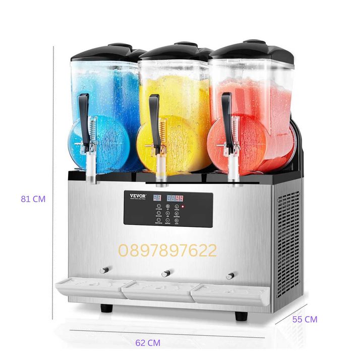 Машина за скрежина - 3х12л (36л) Професионална - 144 порции/час - НОВА