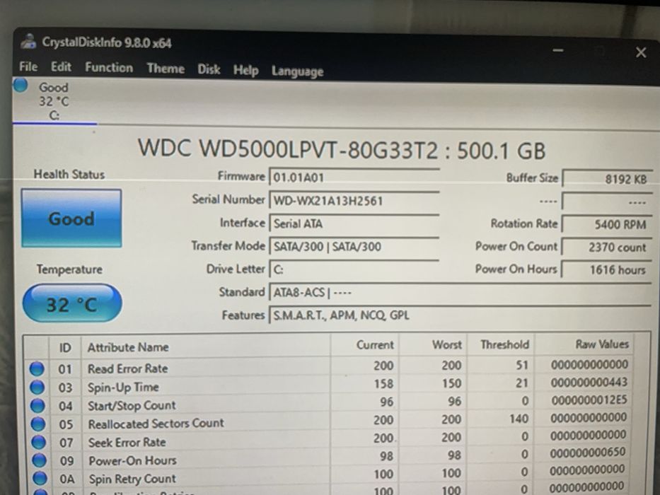 500GB HDD (Hard Disk)