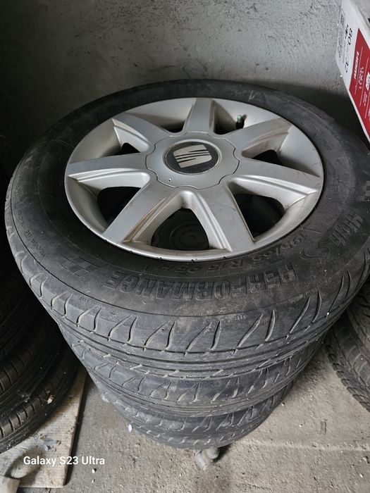 Donez anvelope Tigar 195/65/R15 - Vând set jante aliaj 15" 5x112 Seat VW Skoda Audi