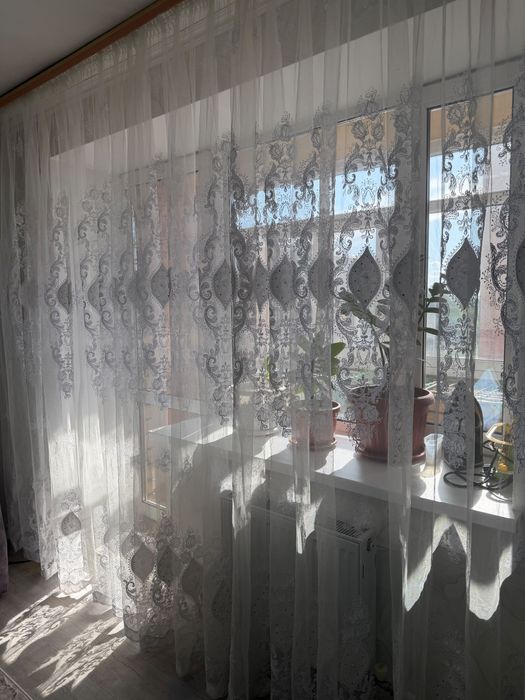 Тюль белый для гостиной