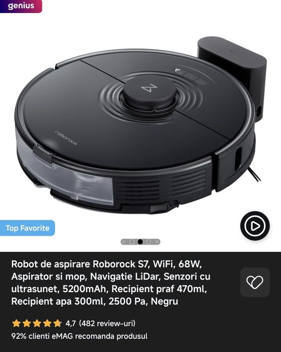 Roborok s7 puțin folosit