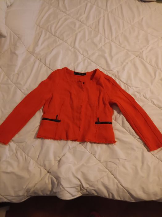 Sacou portocaliu Zara de femei marimea M