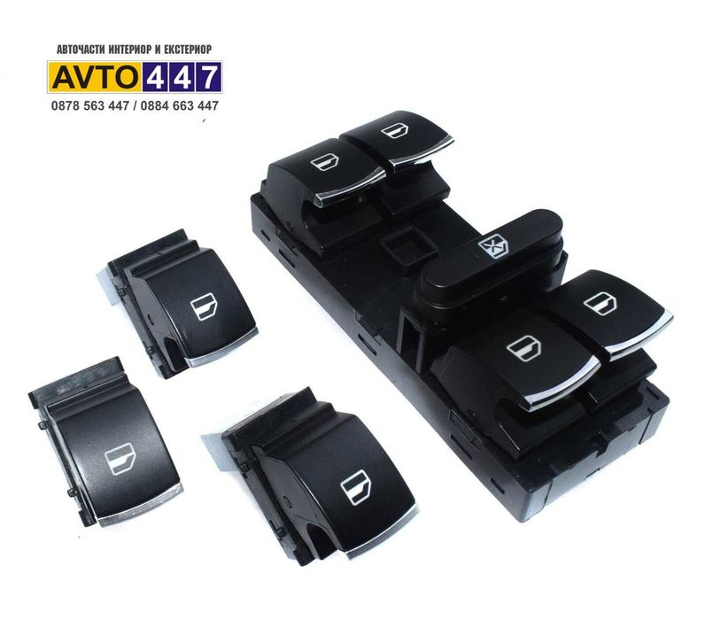 Копчета бутони стъкла Хром Golf 5 6 Passat 6 7 Caddy Leon Altea Skoda