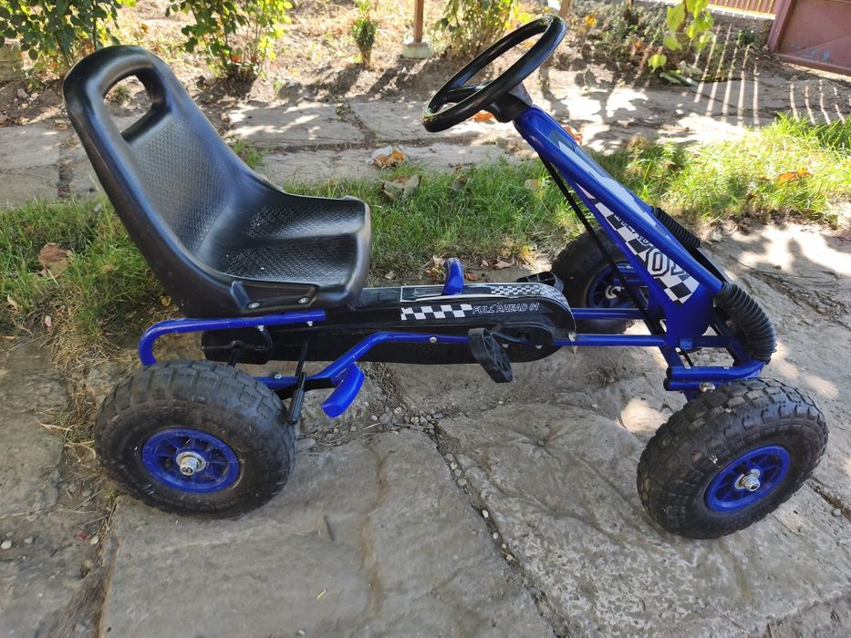 Cart cu pedale copii albastru