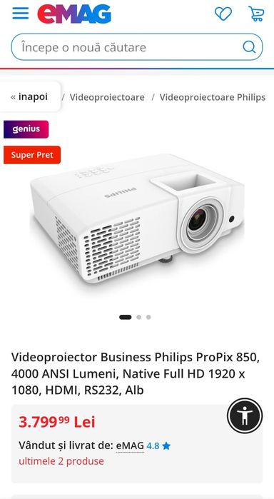 Philips  ProPix 850 Business, Home cinema .Nou !