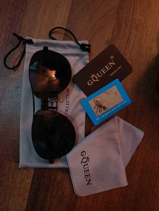 Ochelari de soare GQUEEN polarizați UV400 - Unisex - Cu husă și accesorii