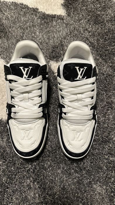 Adidasi Louis Vuitton Trainer Alb Negru Calitate Italia Premium 41 Noi