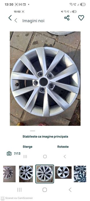 Vand cauciucuri vara  si jante vag sau scoda rezerva logan