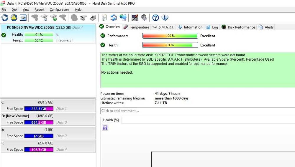 Solid State Drive (SSD) Western Digital 256GB NVMe PC SN530 M.2 – 2230