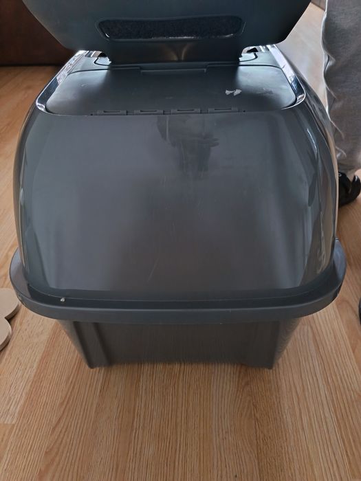 Toaletă Modernă Mega Deluxe 65,8x48,6x45,8 gri închis