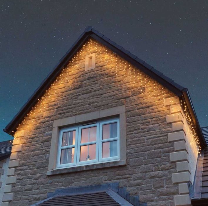 Висулка късо дълго топла светлина Лед Лампички 3 х 60см