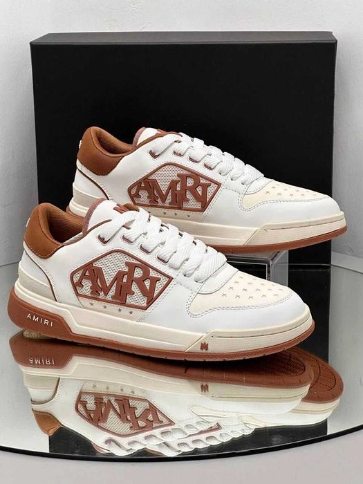 Amiri Classic Low "White/Brown"