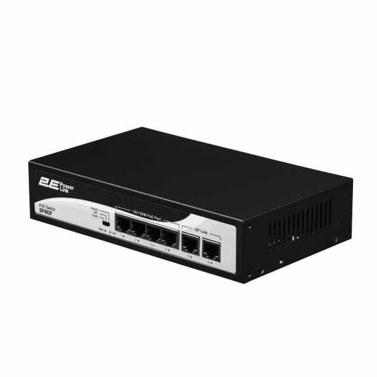 }Акция Коммутатор 2E  SP402F 4xFE PoE+2xFE Uplink, 55Вт, неуправляемый