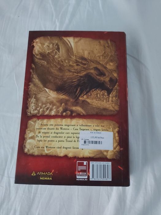 Vand carte noua Foc si sange de G.R.R. Martin