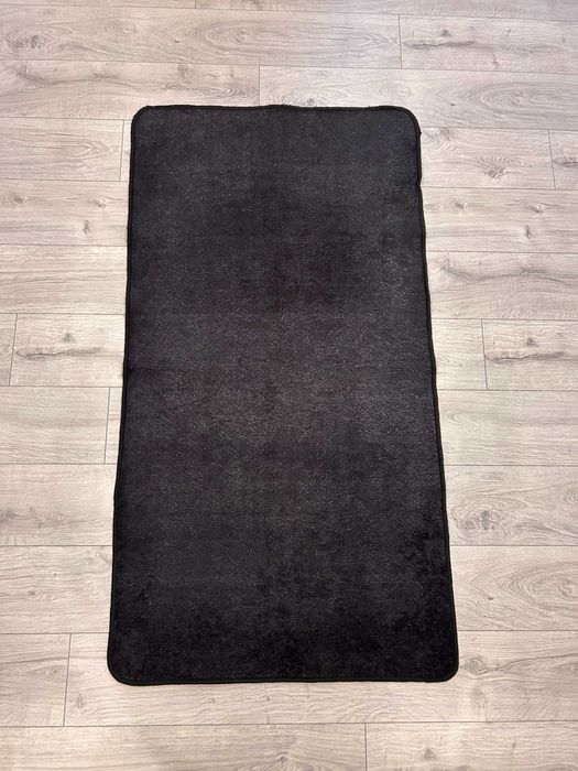 Covor lavabil antiderapant vidaXL, Catifea, 80 x 150 cm, Antracit
