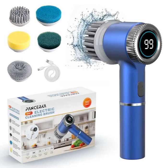 Perie de curatare electrica portabila, ideala pentru bucatarie si baie