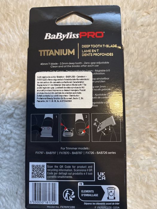 Lama T BaBylissPRO ChameleonFX nouă