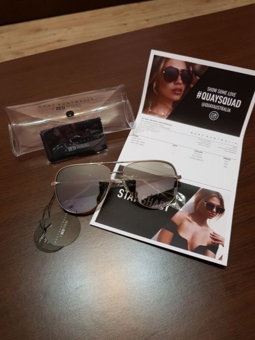 Ochelari de soare aviator High Key by Quay Australia X Desi