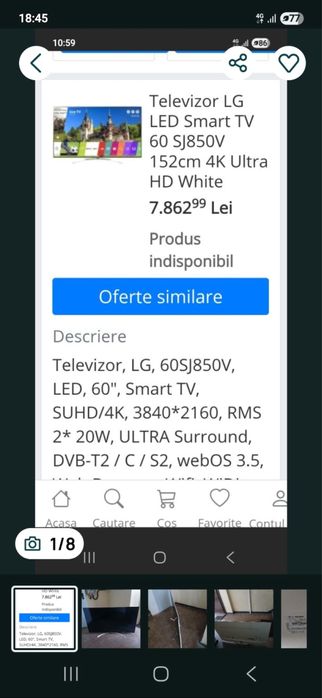 Vand Televizor TV Smart LG cu display defect