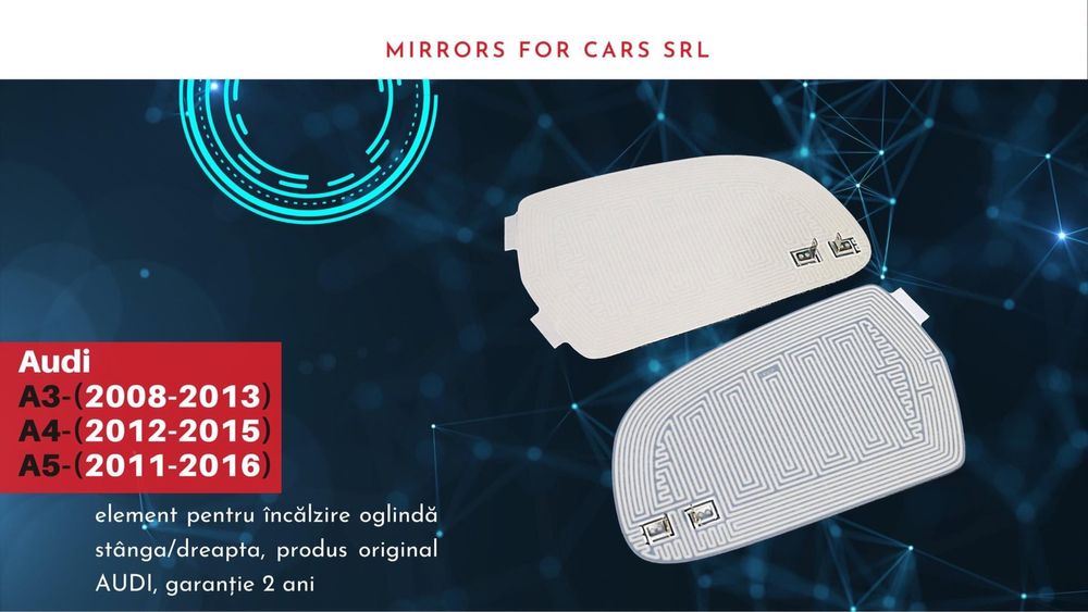 Incalzire oglinda, reparare rabatare oglinzi Audi A4 B8 B9 A3 A6 C7 A5