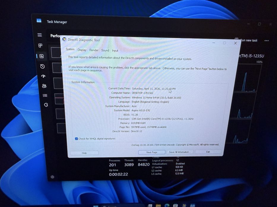 Laptop Acer Aspire 5 – Intel Core i5 Gen 12 + NVIDIA RTX 2050 | Ca NOU