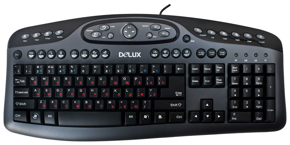 Клавиатура мультимедийная Delux DLK-7016