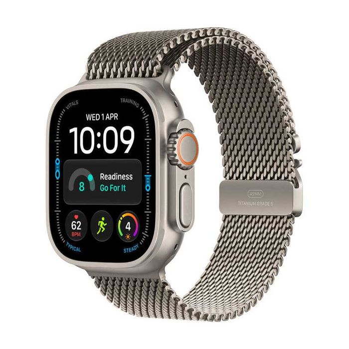 Apple Watch Ultra 4 49mm Natural Titanium Case с Natural Titanium Milanese Loop S