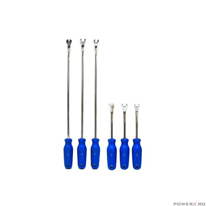 Set 6 extractoare pentru demontat cleme de tapiterie, 240 mm - 490 mm,