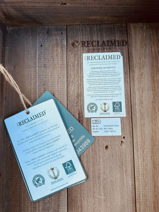 Холна маса масив RECLAIMED + метал – индустриален стил