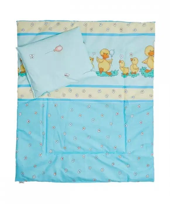 Pătură și pernă pentru pătuț bebe sau cărucior.