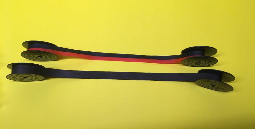 Мастилена лента ролка за пишеща машина универсална черно,черно червено