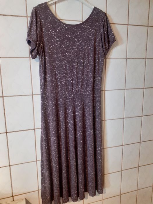 Rochie mov cu picouri albe