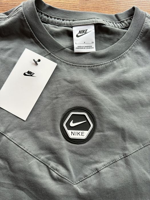 Мъжки,памучен,къс екип Nike в сиво,с гумирано зашито лого